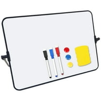 UPOUART 1Set Plastic Whiteboard Dry Erase Board with Stand and Eraser Easy to Clean for Writing