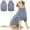 Grey, variant on 1PC Winter Knitted Dog Sweater Coat - Thermal Turtleneck Pullover for Dogs & Pets, Soft Warm Pet Clothes for Indoor Outdoor Cold Weather Wear, Beige XS