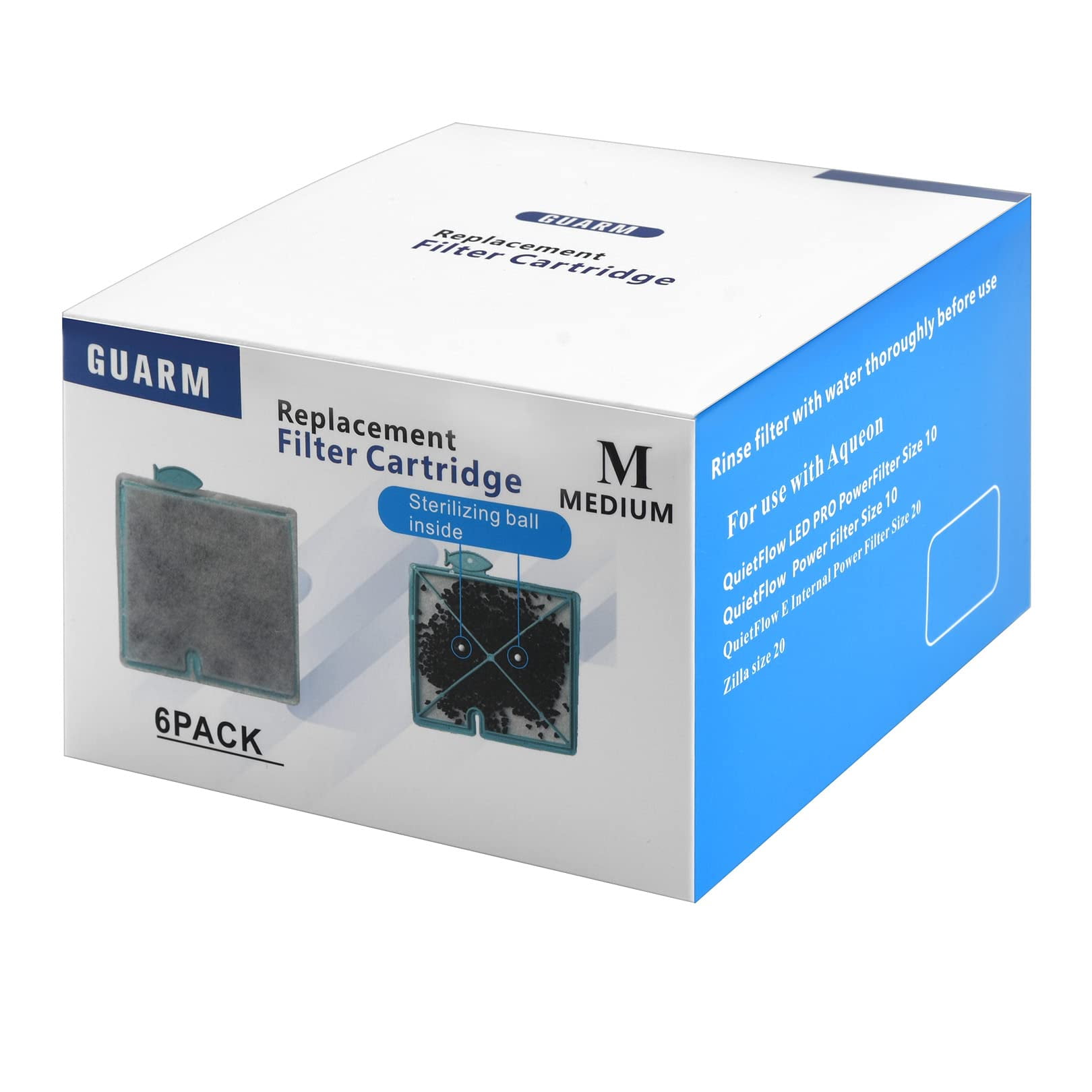 Guarm Replacement Filter Cartridges Fish Tank for aqueon Medium