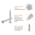 thumbnail image 4 of 10pack M6 x 40mm Button Head Torx Security Sheet Metal Screws with T30 Bit, 4 of 6