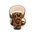 thumbnail image 2 of BLISSFUL STEP Women's Open Toe Chunky High Heel Slide Sandals Leopard 8, 2 of 6