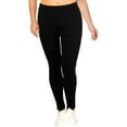 thumbnail image 2 of Style & Co. Womens Velvet Trim Casual Leggings, Black, Plus Size, 16W, 2 of 2
