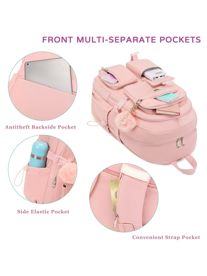 AO ALI VICTORY Laptop Backpack 15.6 Inch Kids Elementary Middle High School Bag College Backpacks Anti Theft Travel Back Pack Large Bookbags for Teens Girls Women Students (Pink) - Walmart.com AO ALI VICTORY Laptop Backpack 15.6 Inch Kids Elementary Middle High School Bag College Backpacks Anti Theft Travel Back Pack Large Bookbags for Teens Girls Women Students (Pink) - Walmart.com