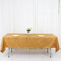 Efavormart 60"X102" Gold Polyester Rectangular Tablecloth With Gold Foil Geometric Pattern - Perfect for Wedding, Party, Event, Home Décor, Special Occasions, Banquet, and Decoration - Modish Flair