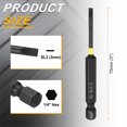 thumbnail image 2 of Uxcell 2pcs SL3 Slotted Impact Screwdriver Bits 1/4" Hex Shank 3" Long Magnetic Bit, 2 of 7