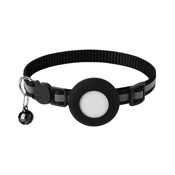 ASTRAEA 1/2pcs Airtag Dog Cat Collar Holder Anti Lost Pets Reflective Protector w/ Bell