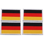 4 Pcs National Flag Stickers Flags Patch British Embroidered Patches Applique Adhesive Decor