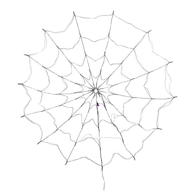 Luces de telaraña de Halloween de 1,2 m de diámetro con 70 LED, control remoto, 8 modos, decoración interior y exterior para jardín, patio, cadena de luces de telaraña naranja y morada para decoració