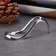 2PCS Short Handle Curved Pipe Pipe Stand Holder, Beginner Pipe Kit --Stainless steel pipe holder and smoking accessories