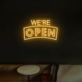 thumbnail image 2 of We're Open Arc Shape Sign (red, 21.5"(W)x13.5"(H)), 2 of 10