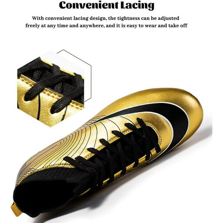 Men s High Top Soccer Shoes Big Kids Football Boots Breathable Lightweight Outdoor Indoor Professional Training Sneakers Walmart