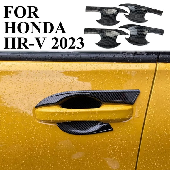 4X Carbon Fiber Outer door Handles Bowl Cover Trim for Honda HR-V HRV 2023-2024
