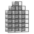 SONGMICS 18 Stackable Plastic Shoe Organizer,Multifunctional Shoe Box