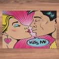 thumbnail image 5 of Ambesonne Kiss Me Jigsaw Puzzle Durable Cardboard, Young Pop Art Couple, 1000 pcs, Multicolor, 5 of 5