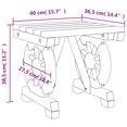 thumbnail image 2 of vidaXL Garden Footstool Set of 2 Burnt wood tone Solid fir wood Medium, 2 of 5