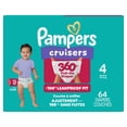 thumbnail image 2 of Pampers Diapers - Cruisers 360° - Size 4, up to 100% Leakproof Fit, Designed for Active Babies, Pull On Diaper, EZ Off Tabs Designed for Easy Changes, 2 of 22