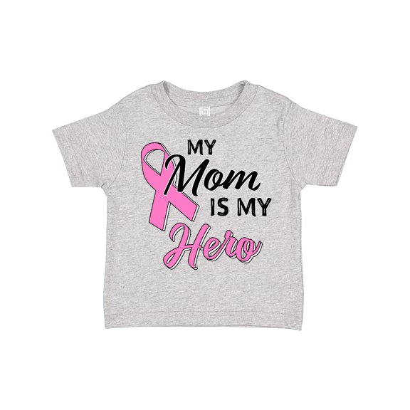 Inktastic My Mom is My Hero Breast Cancer Awareness Boys or Girls Toddler T-Shirt