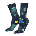 thumbnail image 5 of Goofa Space and Animals for 16in Socks, Funny Novelty Crazy Design Cotton Socks Sports Socks Knee High Socks For Men, Women,1Pairs - Gift For Working Friends, 5 of 7