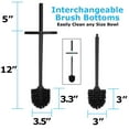 thumbnail image 5 of Toilet Brush and Plunger Set Toilet Plunger Toilet Brush Combo Black, 5 of 6