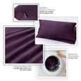 thumbnail image 6 of Clara Clark Plush Solid Decorative Microfiber Square Throw Pillow Cover with Throw Pillow Insert for Couch, Eggplant, 28"x28"", 4 Piece Decorative Soft Throw Pillow Set, 6 of 8