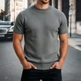 thumbnail image 2 of RUTAYY Men's T-Shirts Short Sleeve Solid Color Knit Tee Shirts Breathable Wicking Crew Neck Casual Layering Tops Daily Wear Classic Stylish Tees, 2 of 6