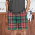 thumbnail image 7 of Buffalo Plaid Green Red Men's Athletic Shorts,Men's Pajama Bottoms for Home and Rest-XXL, 7 of 7