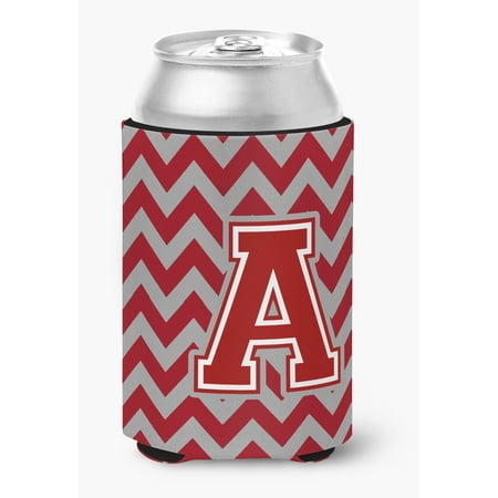 

Letter A Chevron Maroon and White Can or Bottle Hugger