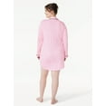 thumbnail image 3 of Joyspun Women’s Cotton Blend Long Sleeve Notch Collar Sleepshirt, Sizes S to 4X, 3 of 6