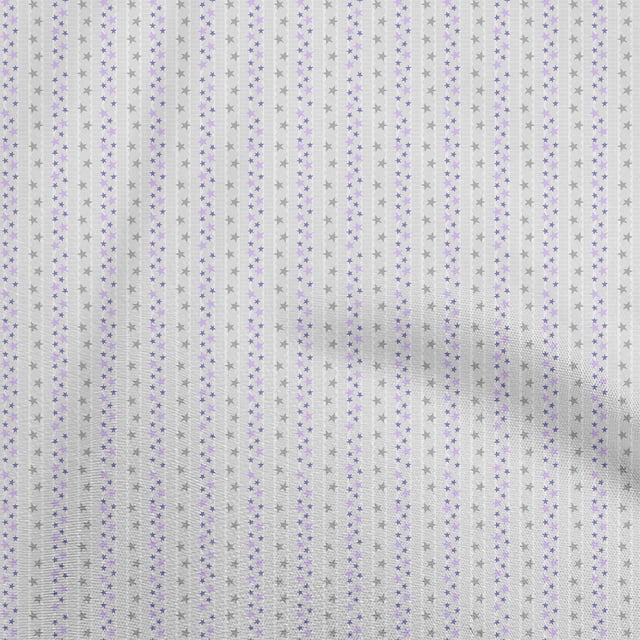 oneOone Cotton Poplin Purple Fabric Stars Sewing Craft Projects Fabric Prints By Yard 42 Inch Wide