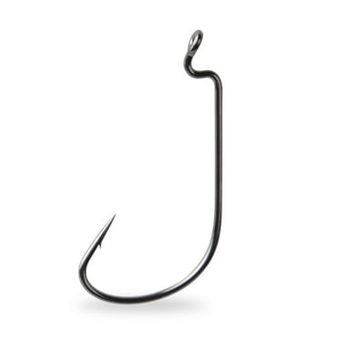 Mustad Mega Bite Soft Plastics Hook Black Nickel (25 Pk)