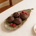 thumbnail image 2 of Ceramic Serving Tray Creative CeramicLeaf Shaped Long Platter Oblong Serving Tray For Pastries Breakfast Desserts Elegant Tableware For Home Entertaining Hostess Gift, 2 of 5