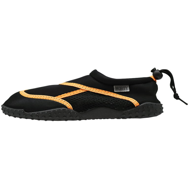 NORTY Mens Water Shoes Adult Male Pool Shoes Black Orange 10