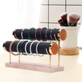 thumbnail image 3 of 2 Tier Bracelet Display Stand, Organizer Holder Props Jewelry Display Rack for Bangle Watch Photography Earrings Counter , Velvet Black, 3 of 8