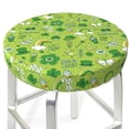 thumbnail image 3 of Lsque St. Patrick's day1 Pattern Round Bar chair cushion covers Velvet Fabric Premium Comfort Protects from Scratches and Stains for 14-17 Inch Chair-12 inch, 3 of 7