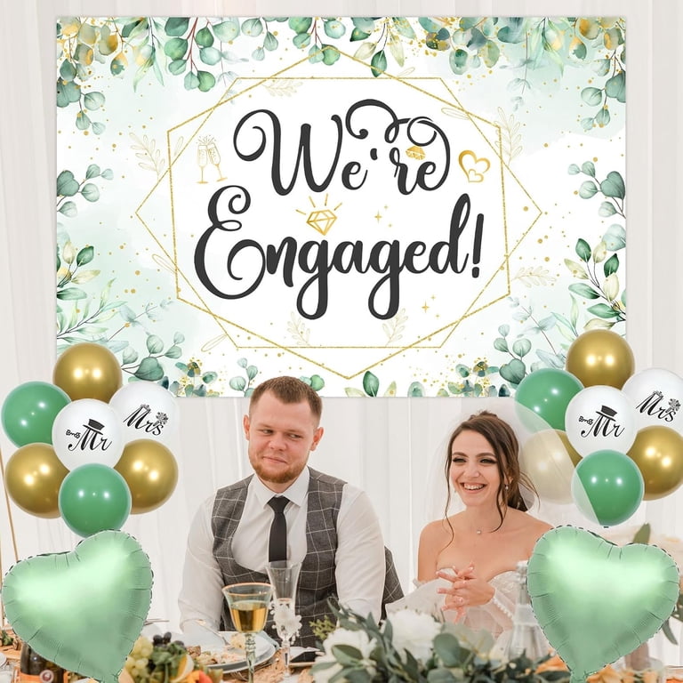 MR & MRS Party Balloons,Engagement Party Decorations,Wedding, Engagement,Anniversary Party Gold Themed Decor