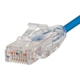 thumbnail image 3 of Monoprice Cat6 Ethernet Patch Cable - 50 feet - Blue | Snagless RJ45 Stranded 550MHz UTP CMR Riser Rated Pure Bare Copper Wire 28AWG - SlimRun Series, 3 of 5
