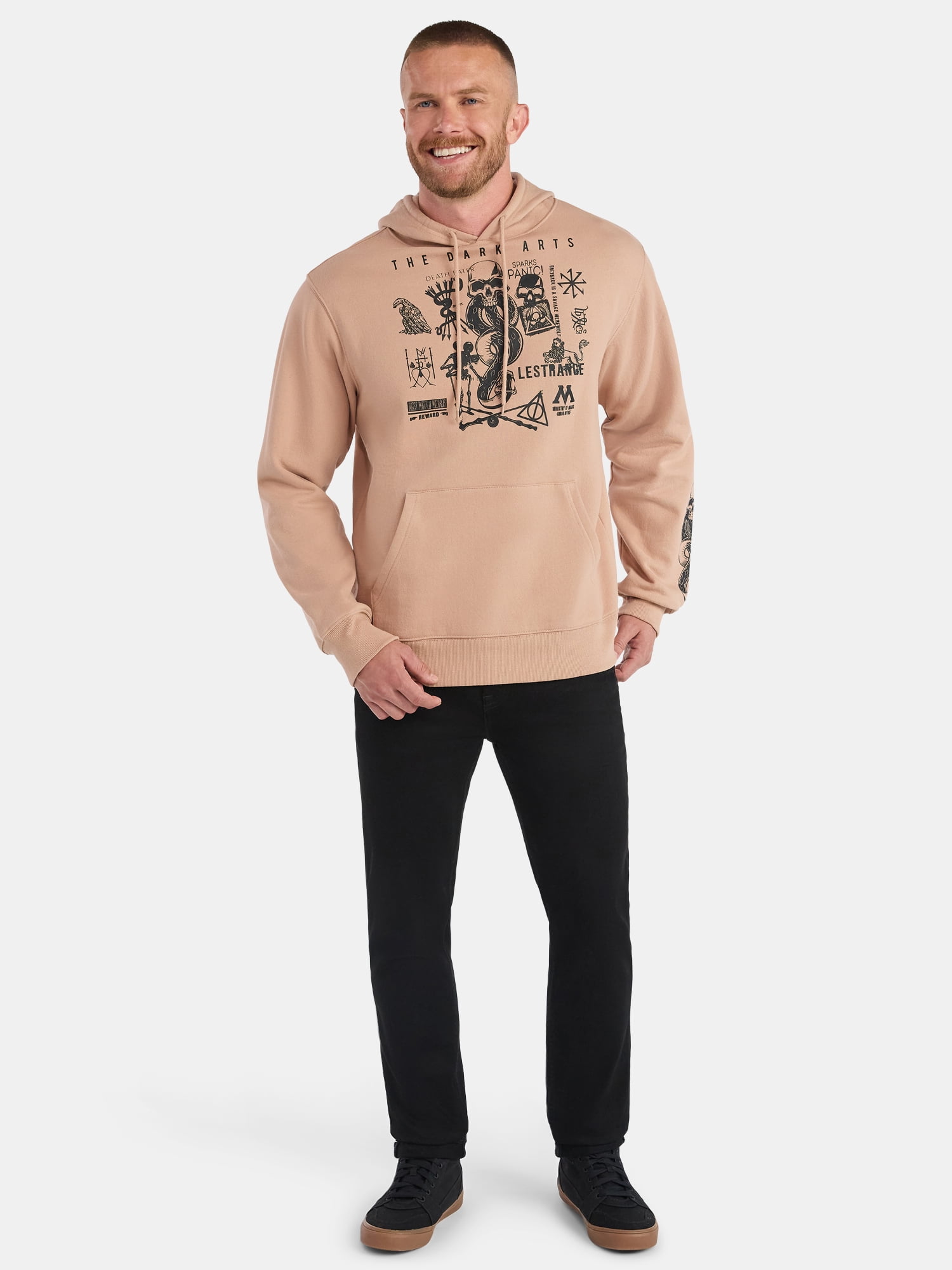 Harry Potter Men's and Big Men's Dark Arts Graphic Hoodie, Sizes S-3XL