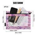 2 Pieces Pencil Bag Binder Pouches 3-Ring Page Turning Folder Pencil ...