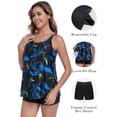 thumbnail image 2 of RELLECIGA Women's Mesh Tankini with Shorts Swimsuit 2 Piece Bathing Suits for Women, 2 of 8