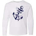 thumbnail image 3 of Inktastic First Mate with Anchor and Banner Long Sleeve Youth T-Shirt, 3 of 5