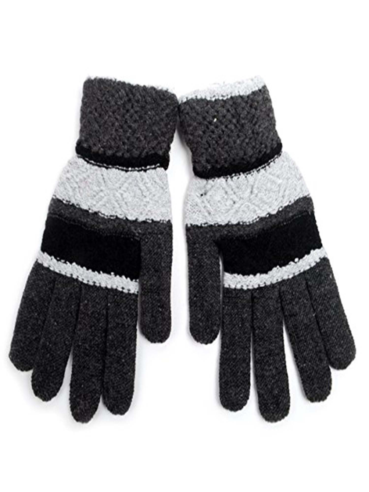 Ladies’ Dark Knit Winter Gloves (LFG6465)