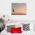 thumbnail image 5 of Orinice    Pastel Beach Wall Art Prints Seagull Palm Tree Poster Ocean Wave Canvas Painting For Bedroom Above Bed Decor Unframed 20x16in, 5 of 6
