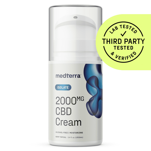 Medterra Relief Rub: 2000mg CBD Isolate Muscle Reliever Cream, 3.4