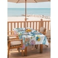 thumbnail image 2 of Outdoor Tablecloth with Umbrella Hole for Patio/Picnic/Party/Camping, Marine Life Waterproof Table Cloth Rectangle Table Cover Washable, Summer Ocean Coral Octopus Jellyfish Seaweed (60"x 120"), 2 of 8