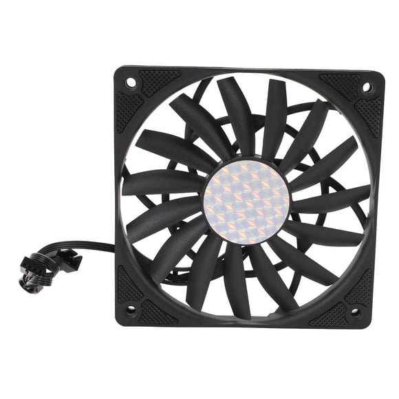 Ventilador Con Caja Pwm de 120 mm, Ventilador de Refrigeración Para PC, Bajo Nivel de Ruido, Ventilador Silencioso para Computadora Pwm de 4 Pines, 15 Aspas, 500 rpm A 1800 rpm,