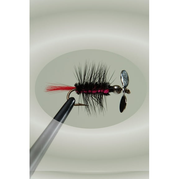 Pistol Pete's Freshwater Fly Fishing Lure for Trout & Panfish, Size 10, Black Tiger, 2-pack