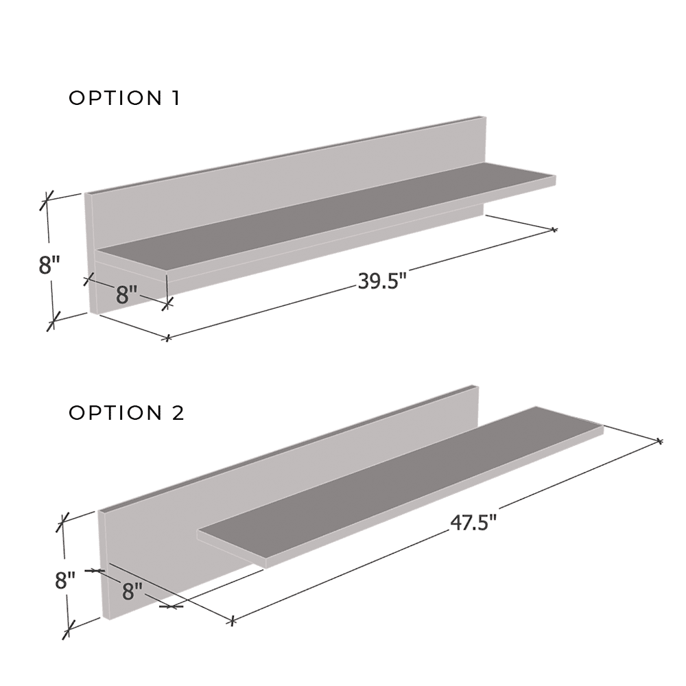 Fly Modular Wall Mounted Floating Shelf (Type-MX) White