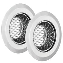 DISEN 4.5" Stainless Steel Large Wide Rim Sink Strainer for Kitchen Drain Pack of 2