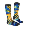 thumbnail image 4 of Lsque vintage Starry Sunflower Printed Crew Socks Men's Women's LightWeight Thin Casual Calf Socks ,Knee High Socks,Cotton Socks, 4 of 9