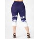 thumbnail image 3 of Leggings Capri de Cintura Alta con Estampado de Flores Rosegal Leggings de talla grande, 3 of 5